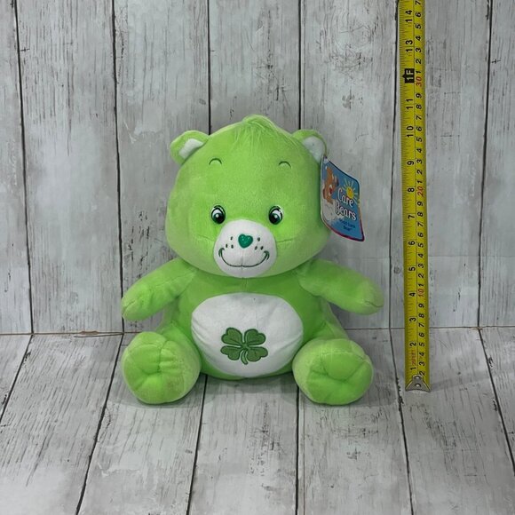 Care Bears Good Luck Bear 10” Green Clover Stuffed Plush 2003 NWT Nanco - Picture 6 of 9
